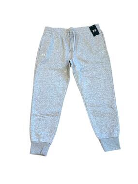 Under Armour Rival Fleece Sweatpants Womens Size XL Loose Gray Joggers Cuffed